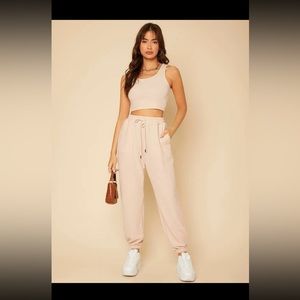 Tall Crop Top Jogger Set